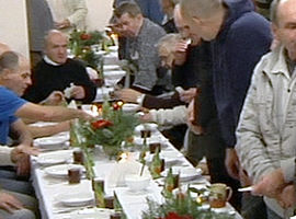 Wigilia dla samotnych i ubogich w Caritas