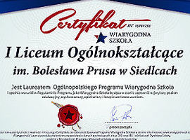"Prus" Wiarygodną Szkołą