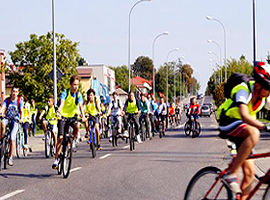 Młodzi na rowerach